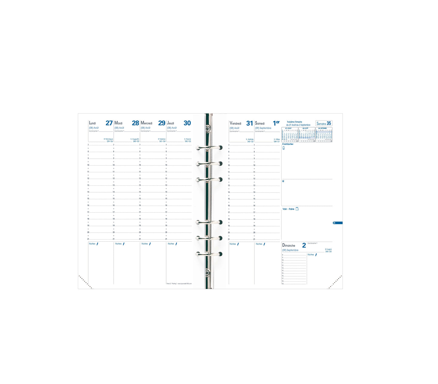Recharge agenda QUO VADIS Timer 21 Planning 15x21 cm