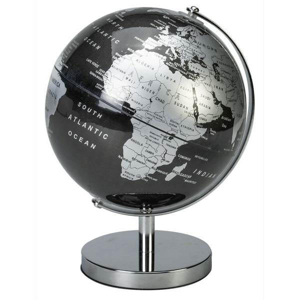 Mini globe design 14cm metal3 ass
