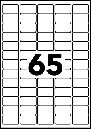 Etiquette jet d 'encre 38.1x21.2 -15feuilles-975 etiquettes