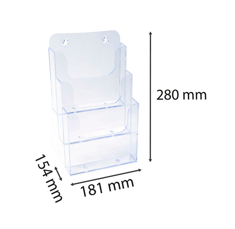 Porte-brochure A5 3 cases