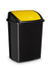 Poubelle 50 litres couvercle basculant jaun