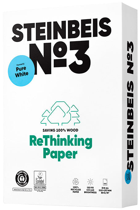 Papier blanc A4 recyclé steinbeis N°3 80g-500feuilles
