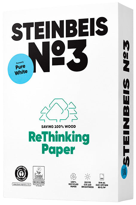 Papier blanc A3 Recyclé steinbeis N3 80g - 500 feuilles