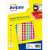 Pastille adhésive 8mm assorties -sachet de 2058