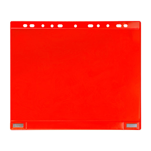 Pochette perforée magnétique A4- recto/verso -sachet de 5-rouge