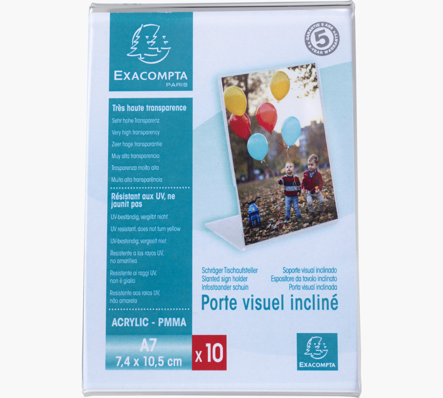 Porte-étiquette 105x74 vertical 1 face- lot de 10