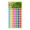 Pastilles adhésives diamétre 8mm assorties paquet de 385