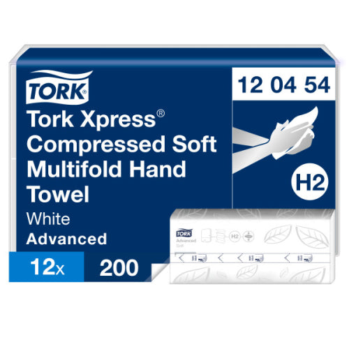 Essuie-mains blanc compresses m tork h2 200f