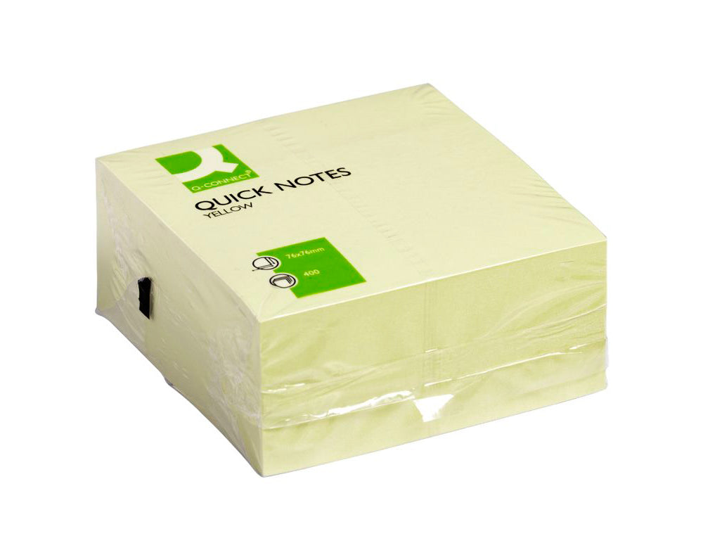 Bloc cube repositionnable 400 feuilles 76x76mm jaune