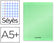 Cahier polypropylène 90g 17x22 a5+ 192 pages seyes vert