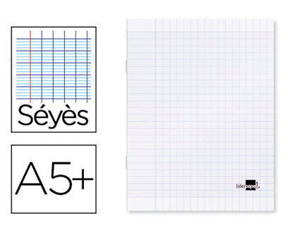 Cahier piqure polypropylène 17x22 96 pages seyes incolore