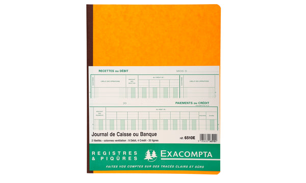 Registre exacompta ref 6510