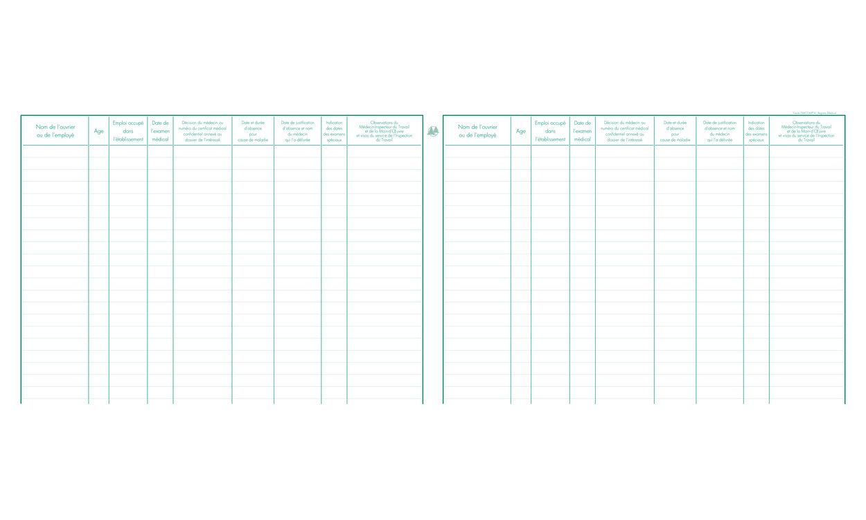 Registre contr. medical ref 6618