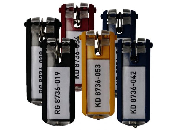 Porte-cles key clip assorti sachet de 6