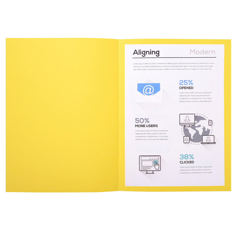 Chemises 170g standard paquet 100 jaune