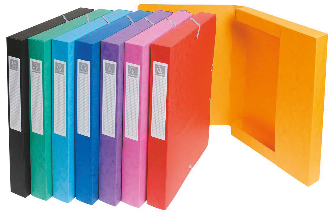 Boite de classement exabox cl7/10 dos 25mm assorti par 8