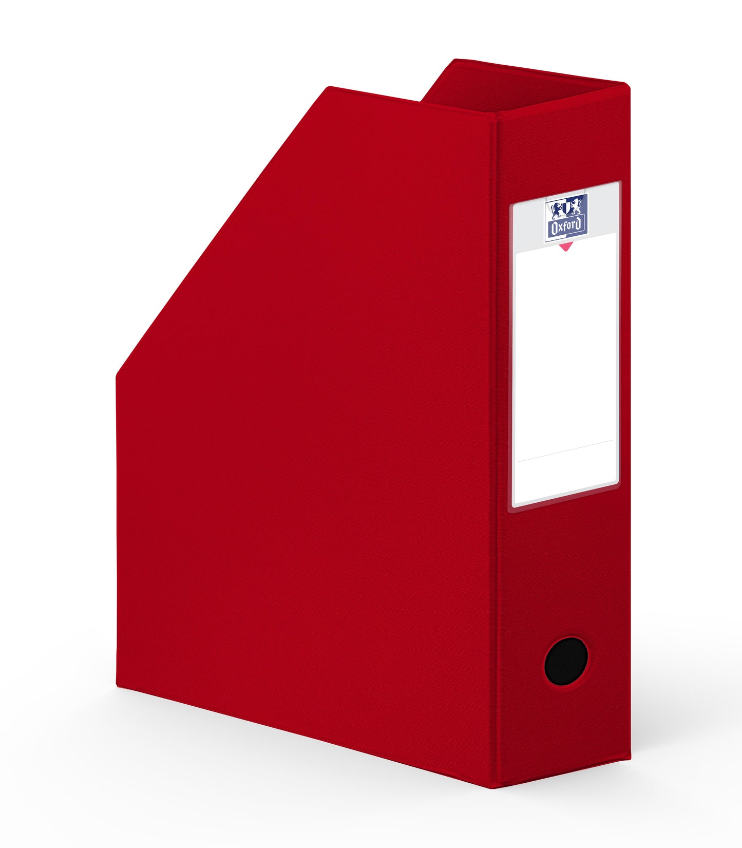 Boite de classement pan coupé dos 10cm-rouge