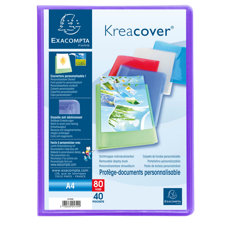Protège document personnalisable kreacover 80vues- translucide