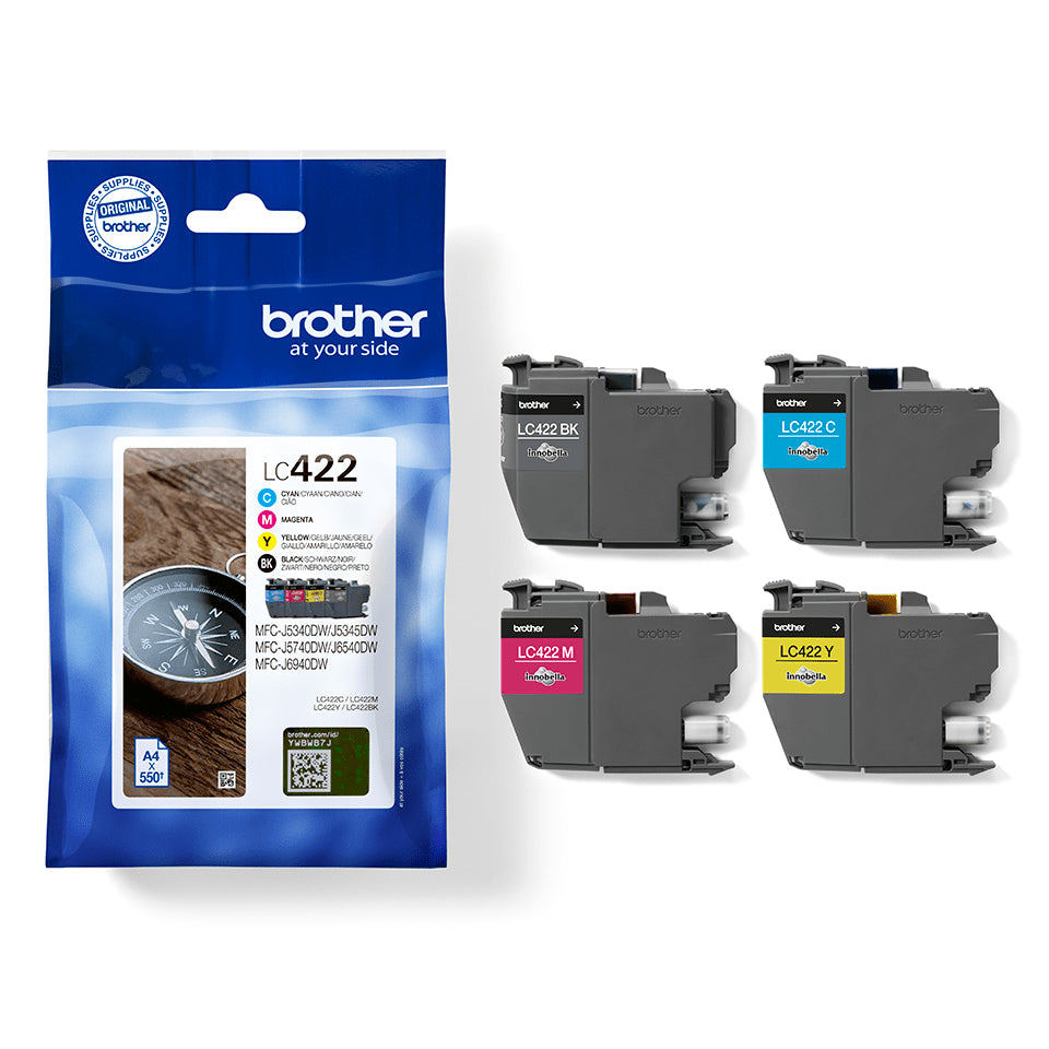 Pack cartouches Brother lc422 - impression fiable et économique