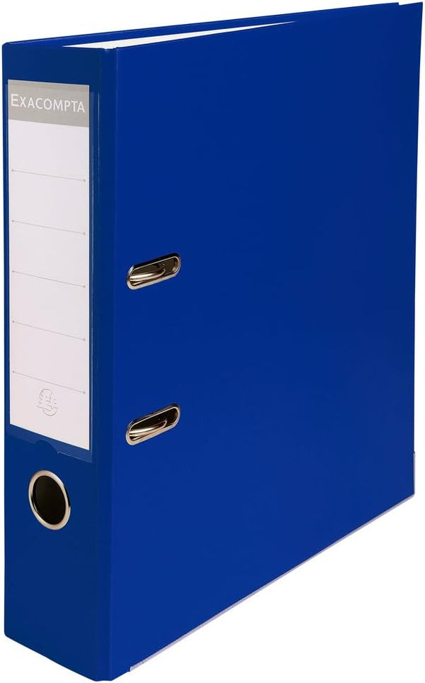 Classeur levier polypro dos de 75mm bleu fonce