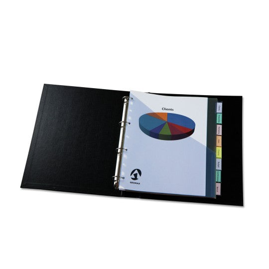 Intercalaire polypropylène double pochettes A4+ onglets personnalisables 8 touches