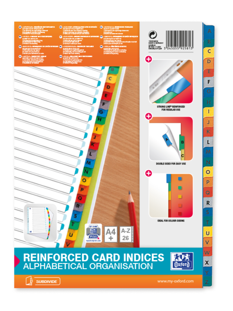 Intercalaires a4+ alpha r/v mylar 26touch
