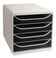 Module de classement big box 4 tiroirs - gris/noir