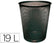 Corbeille papier mesh 19l noir
