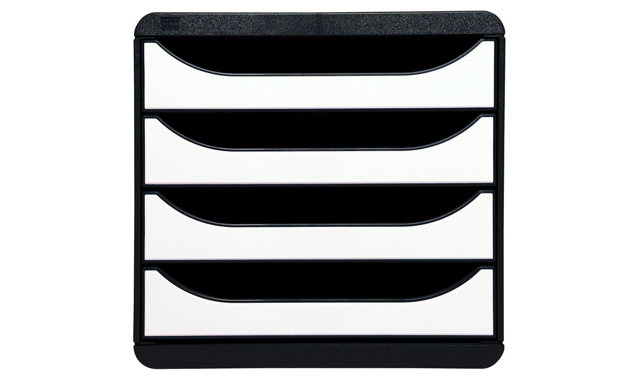 Module de classement big box 4tiroirs- noir/blanc