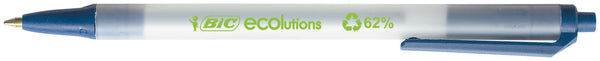 Stylo bille round clic ecolution bleu