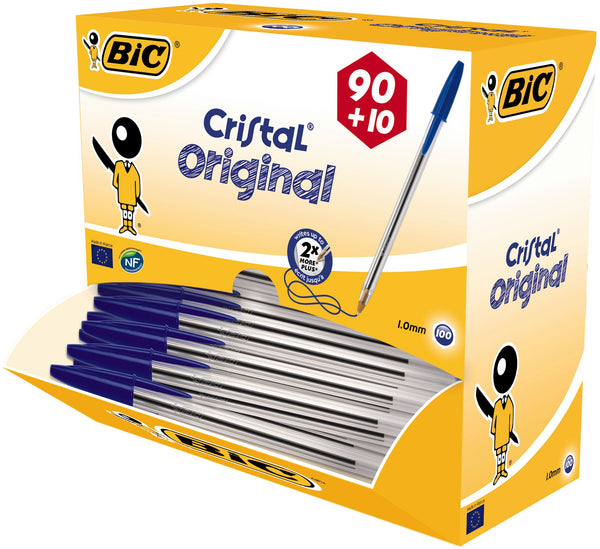 Bic cristal ecopack bleu 90+10