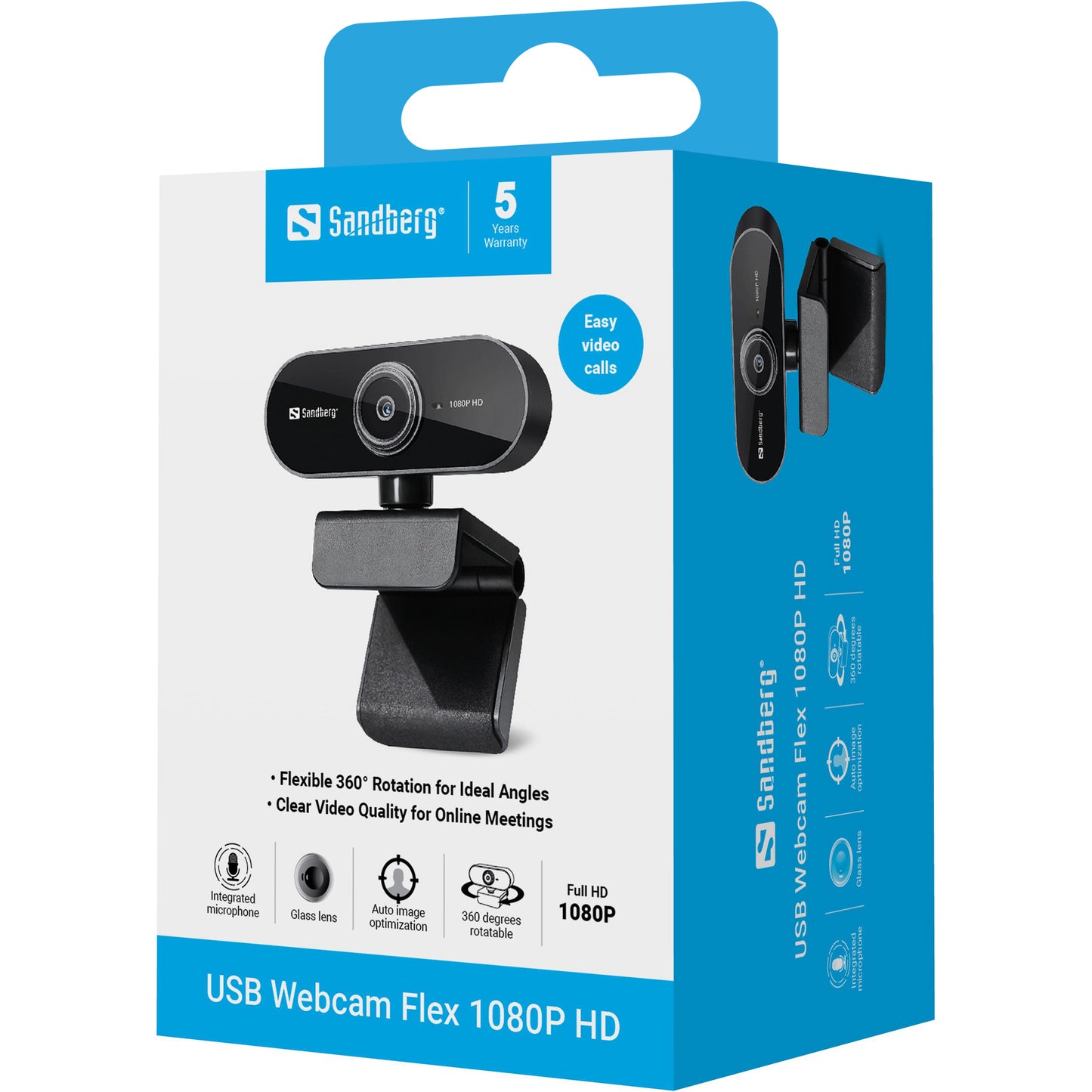 Webcam USB 1080P HD - Image claire et microphone intégré