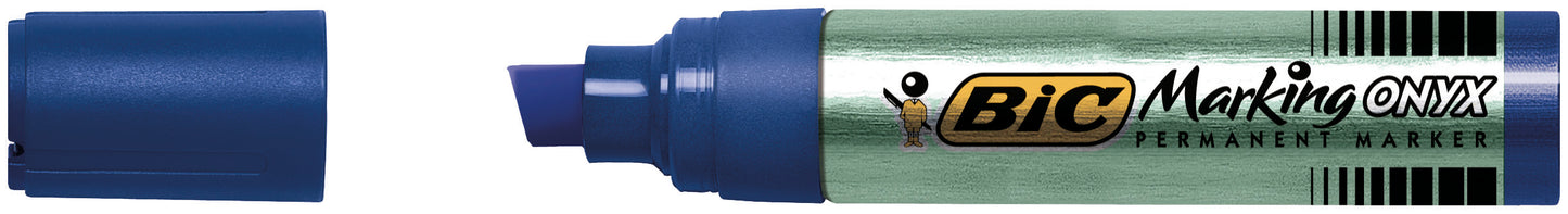 Marqueur Permanent BIC Onyx Géant 1891 Pointe Biseautée Bleu
