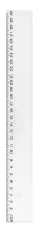 Regle plate plastique 1 biseau 30cm