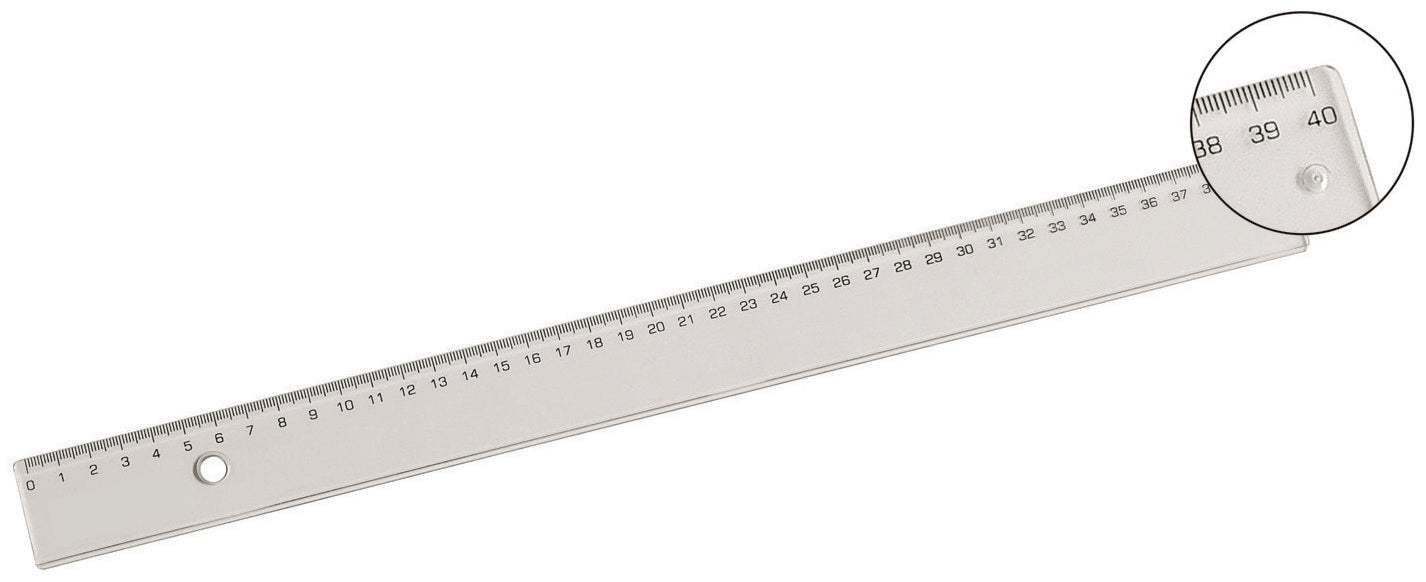 Regle plate plastique 1 biseau 40cm
