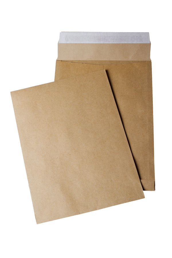 Pochettes kraft avec soufflet 280x400mm paquet de 50