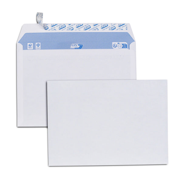 Enveloppes blanc 162x229 bdp90g b/500
