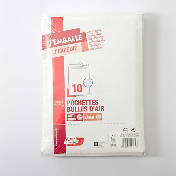 Pochettes bulles air bdp230x340 p/10