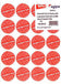 étiquette adhésive mention "liquidation" rouge sachet de 100
