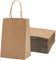 Sac papier kraft brun 18x22x8cm - Poignées torsadées résistantes - Lot de 50
