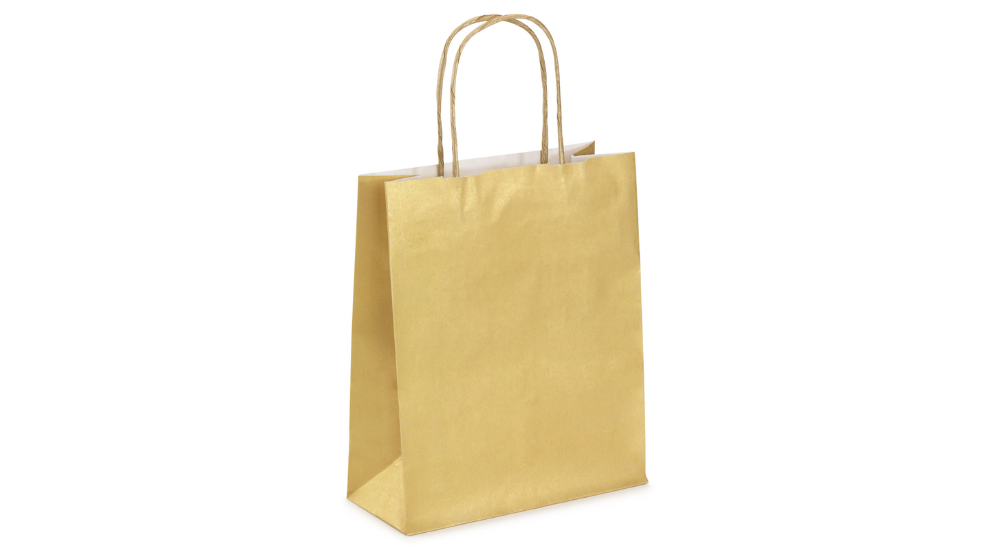 Sac poignées torsadée 35x40x14 or p/50