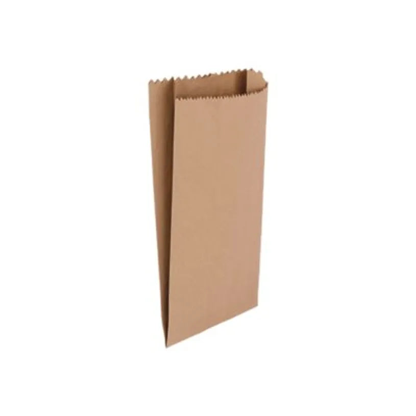 sachet papier kraft alimentaire 12x24x5 cm - paquet de 100-brun