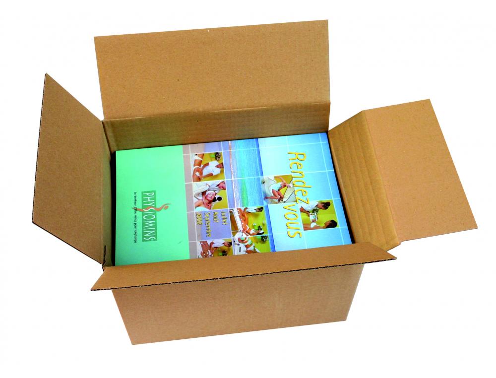 Caisse carton simple cannelure hauteur ajustable -43x30.5x18x25cm