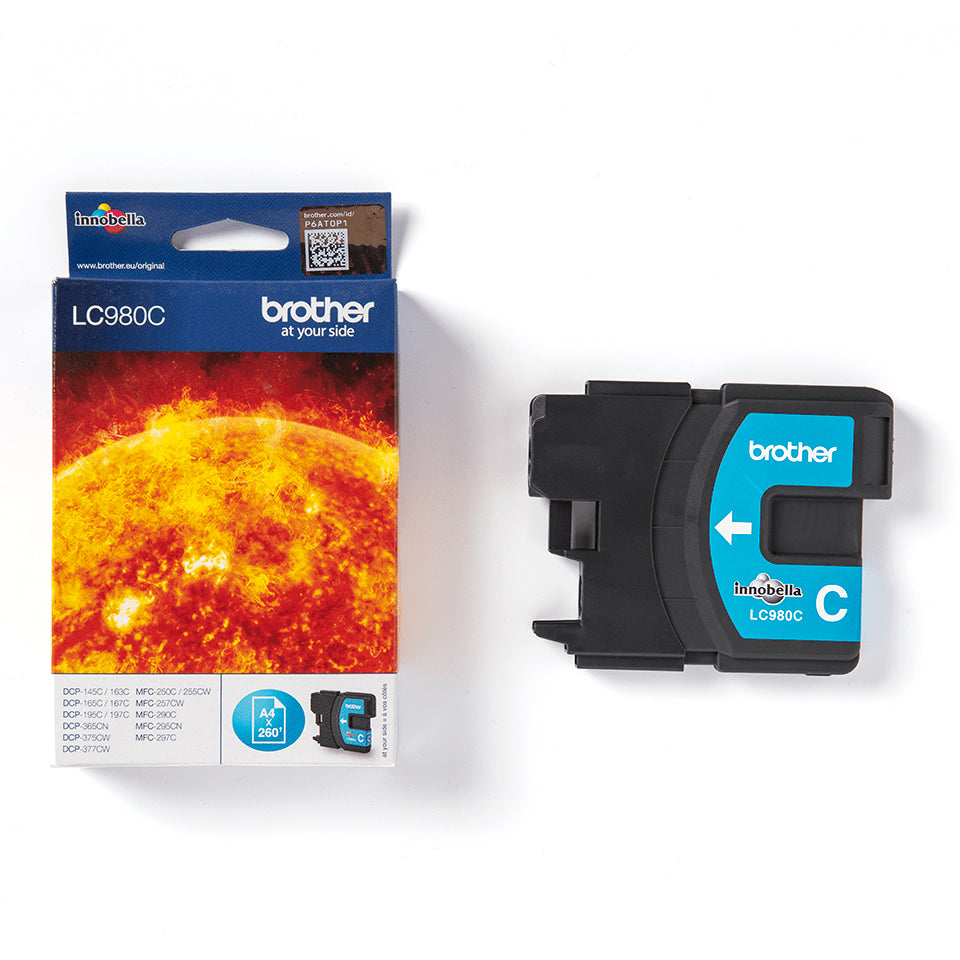 Cartouche d'encre Brother cyan LC980c - impression éco-responsable