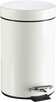 Poubelle à pédale 5l - métal blanc compacte