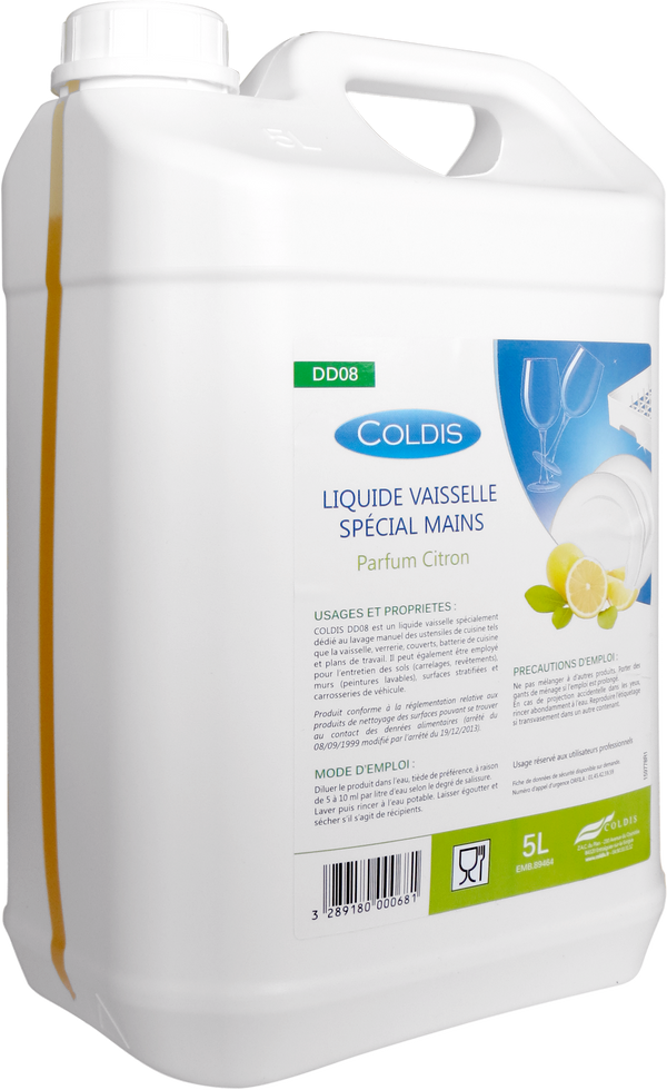 Liquide vaisselle citron 5l - dégraissant puissant