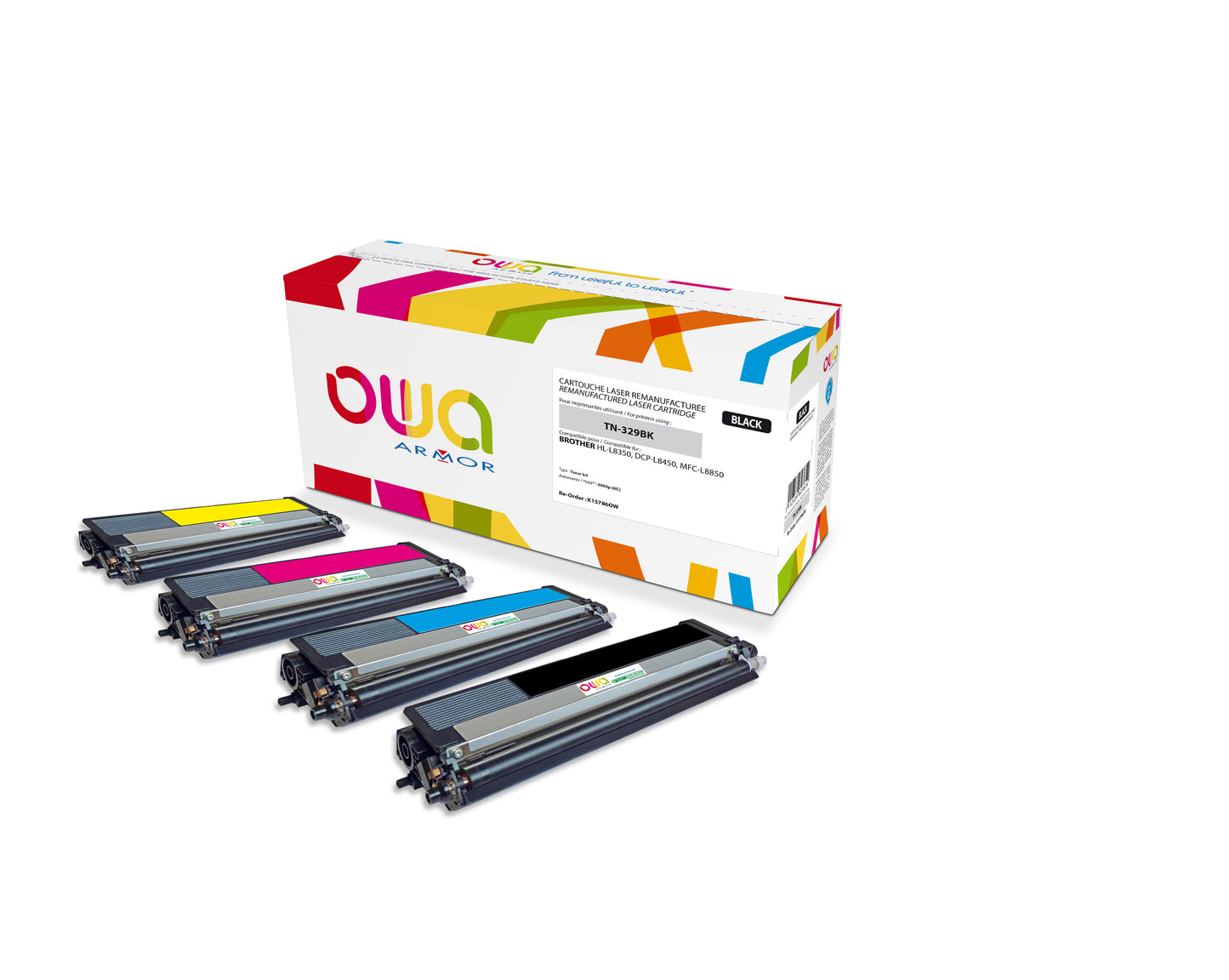 Toner remanufacturé Brother noir TN329BK - 6000 pages-noir