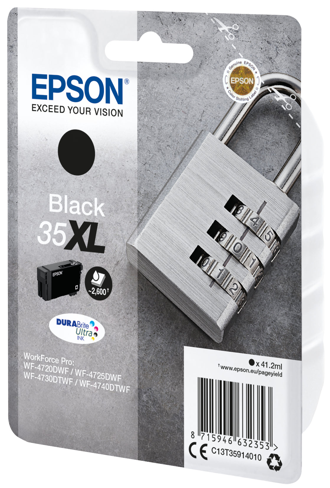 Cartouche d'encre Epson noire 35xl - rendement élevé