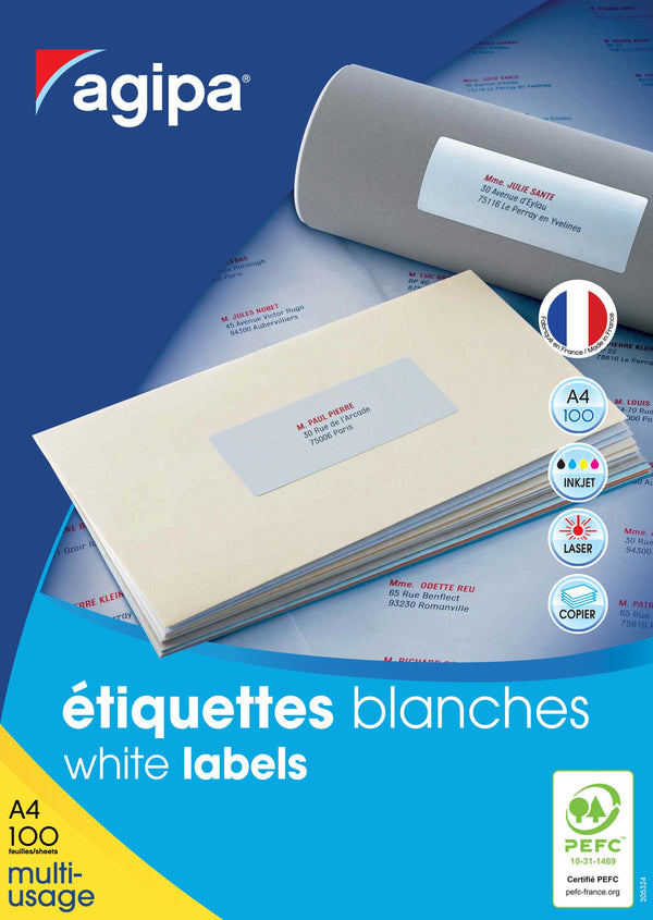 etiquette 105x35mm- 100 feuilles 1600 etiquettes