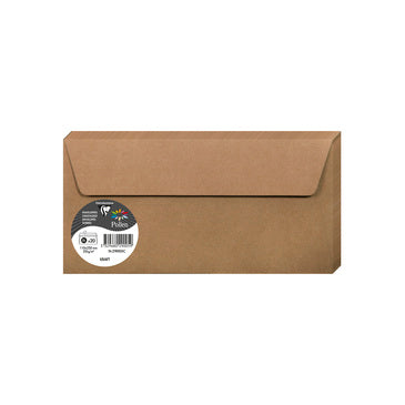 Enveloppes Pollen 110x220 mm - marron- lot de 20